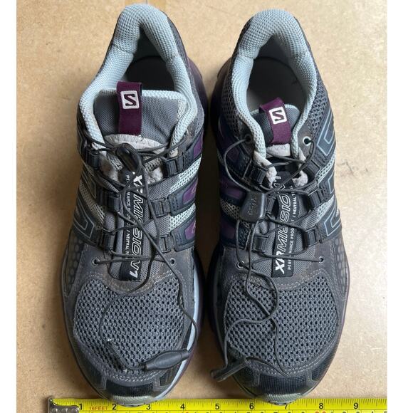Salomon womens Outdoor Active running/hiking shoes In Gray And Purple Size 9 - Picture 6 of 8